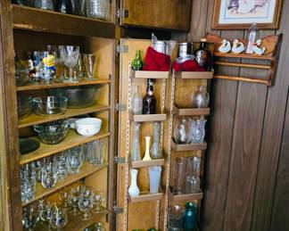 Loads of Glassware, including vases (clear, green & white); goblets, brandy snifters and much more