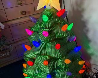 This is a 3 Ft. Plastic Lighted Christmas Tree -- great for pets & kiddos!