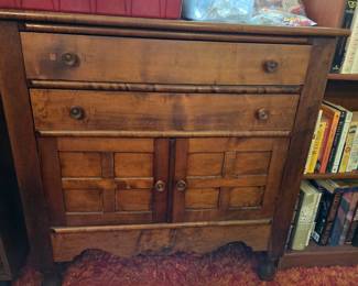 Charming Wood 2 Drawer & Lower Storage Cabinet - Antique? Vintage?