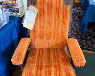 Antique Upholstered Rocking Chair