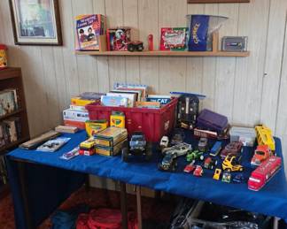 Assorted Toy Trucks & Cars; Children's Books & Toys; Carry-Alls & Garment Bags; Framed Wall Prints & more!