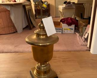 Large Chapman brass urn table lamp