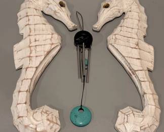 Resin seahorse wall decor