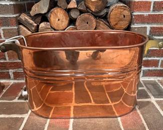 Large copper ice or drink tub