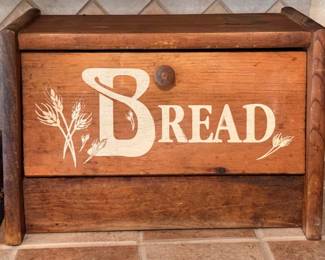 Vintage wood bread box