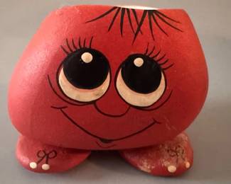 Ruane Manning 'Stoney Maloney' hand-painted rock planter from the 1970s