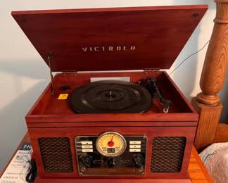 Victrola record, CD and cassette player with radio