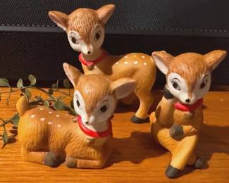 Set of vintage Homco reindeer