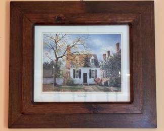 Print of painting by Gulay Berryman of Brick House Tavern in Colonial Williamsburg