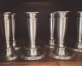 Set of Valerie stainless steel candlesticks