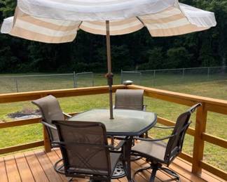 Martha Stewart Living patio set with umbrella