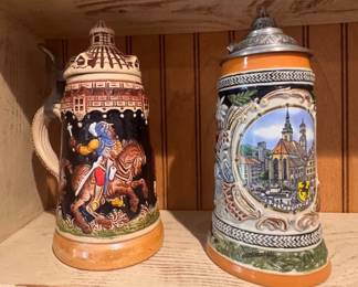 Just two in the collection of beer steins