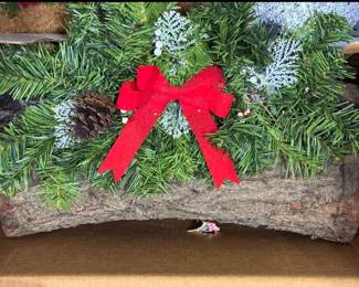 Woody's Old World yule log, vintage and in original box