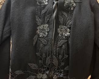 Vintage black cardigan with sequence