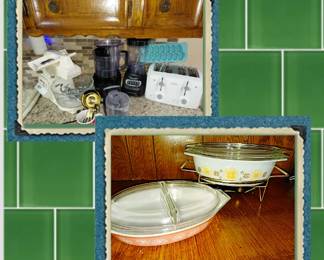 Kitchen-small appliances, vintage stand mixer, vintage PYREX
