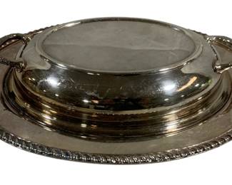 5645 - Silver Plated Covered Dish - 12 x 9