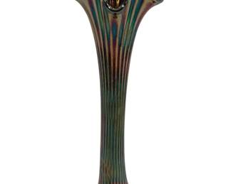 4420 - Fenton Carnival Swung Glass 16.5" Vase