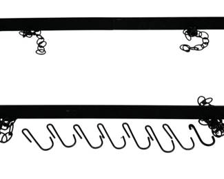 6389 - Metal Pot Holder Rack w/ Hooks - 30 x 15 x 2