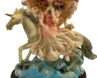 4875 - Ashley Belle & Unicorn Figurine - 9 x 9