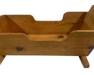 6031 - Wooden Baby Cradle - 35.5 x 15 x 11