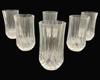 4888 - 6 Crystal D'Arques Highball Glasses - 6"