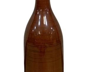 4833 - Brown Ceramic Vase - 24" Tall