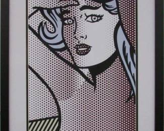 9033 - Blue hair Nude Giclee by Roy Lichtenstein (Description): 19.5 X 28