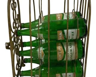 5200 - 6 Par T Pak Bottles w/ Metal Wine Rack (Description): 14 x 10 x 18