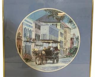 8217 - Framed Print of Charleston Rainbow Row - 49/500 (Description): 24.5 x 24.5 - Gordon Wheeler