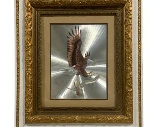6039 - Framed Eagle Print - 26 x 30
