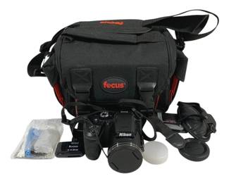 4545 - Nikon Codpix B500 Digital Camera w/ Bag (Description): Used as is electric/electronic/mechanical item. No guarantee all components, untested.