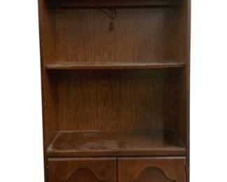 3026 - Hooker Furniture Cherry Wood Bookcase (Description): w/ Light - 77 x 30 x 16 Used as is electric/electronic/mechanical item. No guarantee all components, untested.