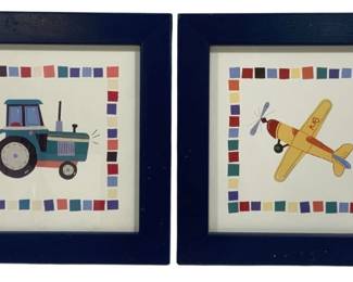5098 - 2 Framed Children's Prints - 10 x 10