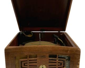 5089 - Zenith Radio/Record Player - 16.5 x 11 x 16 (Description): Used as is electric/electronic/mechanical item. No guarantee all components, untested.