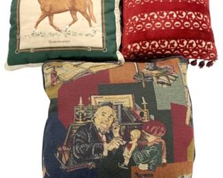 171 - Norman Rockwell Pillow & Others (Description): Pillow - 16 x 16