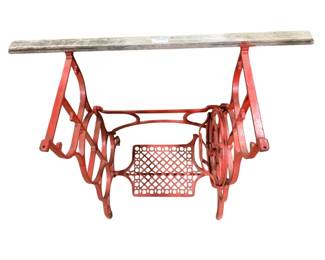 4944 - Vintage Painted Sewing Machine Base - 30 x 34 x 15