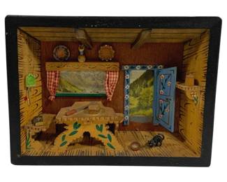 4151 - Carved Wood Wall Art - 9.5 x 7