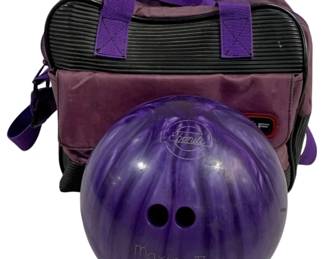 6475 - Ebonite Maxim IV 12lb Bowling Ball w/ bag