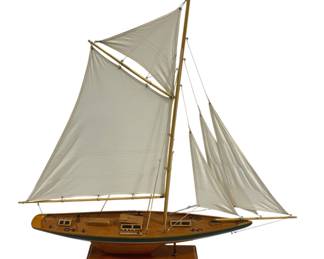 5059 - Wood Model Sailboat - 37 x 35 x 6