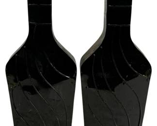 6470 - Pair of Metal Vases - 24" tall