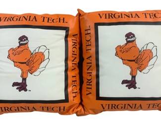 6007 - 2 Virginia Tech Throw Pillows - 15 x 15