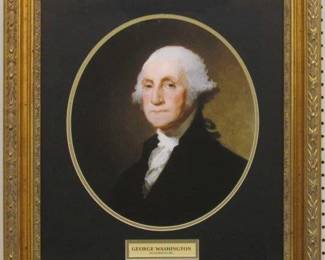 9092 - George Washington by Gilbert Stuart (Description): 24.5 X 27.5
