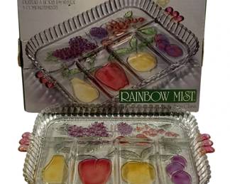 5421 - Indiana Glass Rainbow Mist Platter - 12.5 x 9