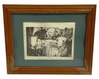 4431 - Framed Print "Cross Examination" - 16.5 x 14