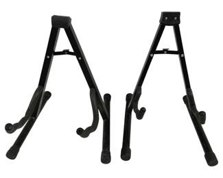 4643 - 2 Chromacast Metal Guitar Stands - 15 x 12 x 14