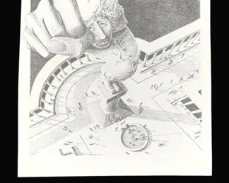 5702 - 1973 Klaus Voorman Print - 10.75 x 11.25