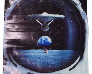 503 - 1991 Star Trek 25th Anniversary Poster (Description): 1991 Star Trek Face of the Future 25th Anniversary poster. Measures 39" x 27".