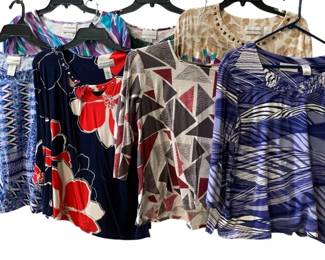 8006 - 7 Alfred Dunner Quarter Length Sleeve Shirts (Description): Size XL-PXL