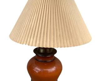 4989 - Ceramic Bass Lamp - 31" Tall (Description): Used as is electric/electronic/mechanical item. No guarantee all components, untested.