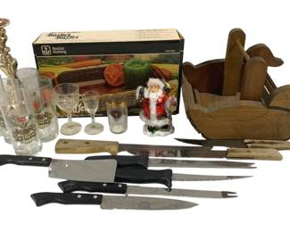 4250 - Lot of Assorted Items - Knives, Cups, Decor & More